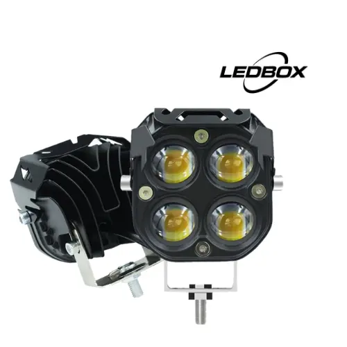 [LEDBOX-0011] FOCO 4X4 LUPA MULTICOLOR CUADRADO C/MICA